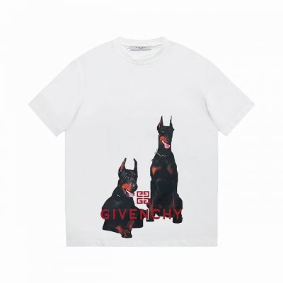 Givenchy 纪梵希 标识Logo字母印花百搭简约短袖T恤男女同款 吊牌 领标 水洗唛 三标齐全 定织定染280克精梳棉面料 尺码：S-Xxl 颜色：黑色，