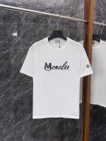 款号J29 monlet蒙口胸前大标袖口刺绣圆领短袖 刺绣 贴标 袖口刺绣经典小标 情侣同款 全套包装 三标齐全 区别市场通货 随意对比 纯棉2 克高克重32支