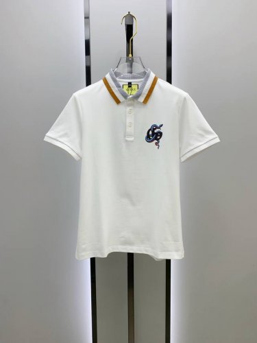 古驰25Ss新款春夏短袖翻领T恤Polo，最高版本客供定制高端朱地面料简单时尚款，拼色螺纹超级好看！经典Logo简单大方的款式！满满的高级感，四季可穿。简欧风格
