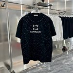givenchy纪梵希2025Ss新款字母Logo满天星钻情侣休闲短袖T恤 最高版本！定制面料280克双纱！滴胶+高温烫钻！ 辅料：开模原版过鉴定领标 %真丝洗