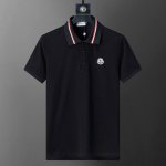 春夏官网同步新款翻领T恤polo，丝光珠地面料 原版五金 款式时尚 帅气，面料舒适，做工严谨 ，走线工整。上身效果好 码数 M-3Xl 黑色