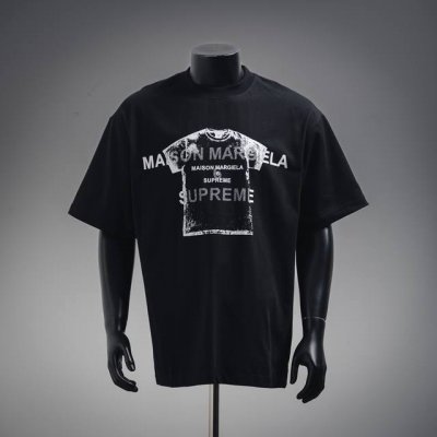 Maison Margiela 马吉拉Mm6新款重工Supreme联名短袖图案印花短袖T恤 购入原版开模打造，全套定制辅料，细节决定成败 -工艺: 整件衣服采用