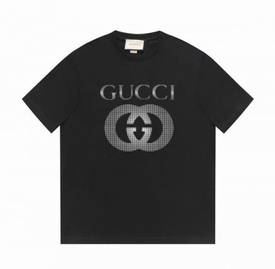 gucci24Ss上新 古驰波普&像素圆点Logot恤 -采用双纱纯棉250G 面料颜色定制定染 不缩水不退色 手感舒服 质感超强全套原版辅料 芯片细节到位 潮
