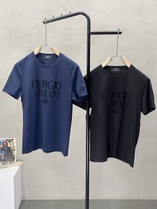 P170。Armani阿玛尼独家专供新款原单男士休闲春夏短袖 高端定制 高端版本 时尚百搭爆款进口面料 手感超柔软细腻 穿着亲肤舒适 高端精品 代工厂P精细做工