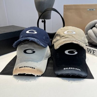 配防尘袋+ balenciaga 巴黎世家 磨破渐变字母刺绣棒球帽 细节 巴黎世家水洗渐变棒球帽 超级扎实的做工 水洗工艺 带有品定制牌独特的Logo刺绣 均由