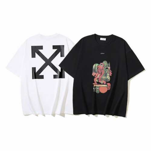 1149# Off-White纯棉260G重磅卡通Nana箭头印花短袖T恤 黑色 白色 S M L Xl