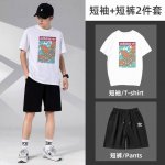 adidas 阿迪达斯三叶草经典短袖短裤运动套装 百搭不挑人 本款T恤采用纯棉面料 吸汗透气 贴身柔软 腰部松紧带抽绳 拉链口袋 运动時候可以放手机钥匙 非常方