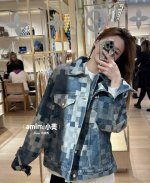 Louis Vuitton 24Fw 马赛克棋盘格模糊牛仔夹克外套