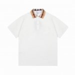 Burberry 巴宝莉 经典 格子拼接编织领Tb。Logo 印花polo衫 升级，灵感源自八十年代复古 原版面料 官方同款 定制 同缸染面料 手感非常舒服 春