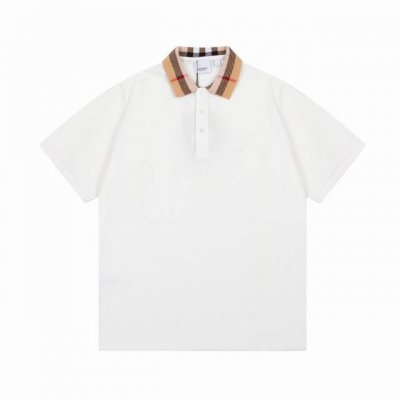 Burberry 巴宝莉 经典 格子拼接编织领Tb。Logo 印花polo衫 升级，灵感源自八十年代复古 原版面料 官方同款 定制 同缸染面料 手感非常舒服 春
