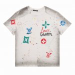 Louisvuitton 路易威登 水洗破坏手绘圆领短袖T恤 Size：S-L