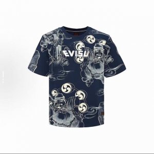fs003# Ev福神雷公满直喷短袖T桖 ev的T恤以怀旧电影海报为设计蓝本 印上经典的满地雷神印花标志短袖 T恤剪裁合身 以高级纯棉布料打造 兼具时尚和舒适感