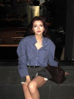 150包邮 miumiu新款字母刺绣格子衬衫 格纹风格搭配Polo的T简直完美24Ss春季新款张元英赵金麦同款学院风～蓝色衬衫清新仿佛把夏天穿在身上领口微开不过