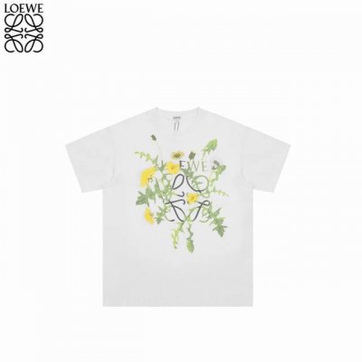 Loewe 罗意威25Ss 花卉印花刺绣Logo短袖T恤 不需要所谓烂大街的华丽文案 主打品质 面料经过2次高温缩水固色 不变形不缩水不起球 -正确Os版型 不