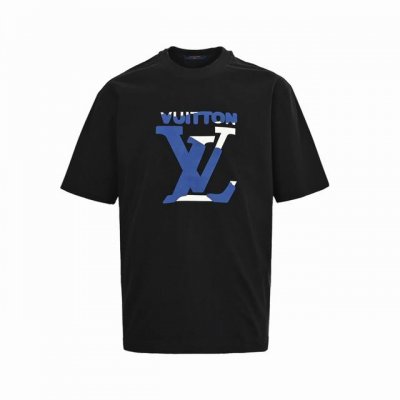 louis Vuitton 路易威登 25Ss 撞色拼接Logo压胶印花短袖 面料采用定制240G 26支特滑双股精棉平纹高密无尘全棉布料 前幅高密度加厚 走线