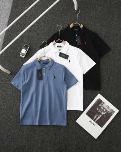 供 Polo Ralph Lauren拉夫劳伦经典战马Logo刺绣排扣翻领Polo衫休闲T恤 颜色：白色 黑色 蓝色 男女同款 自带氛围感 兼顾舒适百搭且质感满