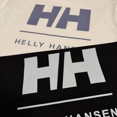 海丽汉森 Hellyhansen Hh宽松字母印花情侣短袖 情侣同款 定织定染一致260G纯棉双纱面料 同缸零色差领口螺纹 四针六线工艺 面料舒适透气 机洗不变