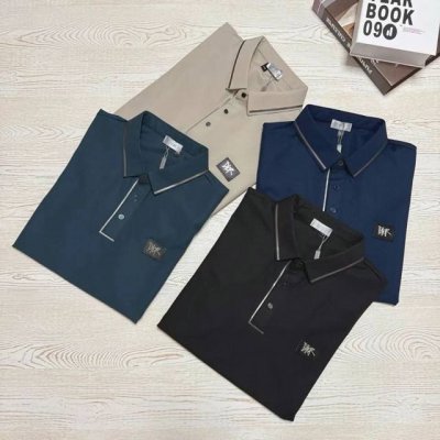 更多细节图展示！ 颜色：黑色 米白 豆绿 哈青 尺码：M L Xl 2Xl 3Xl 4Xl 简约时尚！高精单品！ 2025春季新款长袖Polo衫！高弹速干面料，
