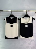 Chane*双C标志针织背心 经典黑白两色可选 适合夏季穿搭 面料舒适透气 2色3码Sml T226B.