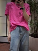 爆款 旗袍扣提花上衣 时髦圆领中式斜襟盘扣设计 宽松舒适 面料 50 真丝 50亚麻 颜色 红色 黄色