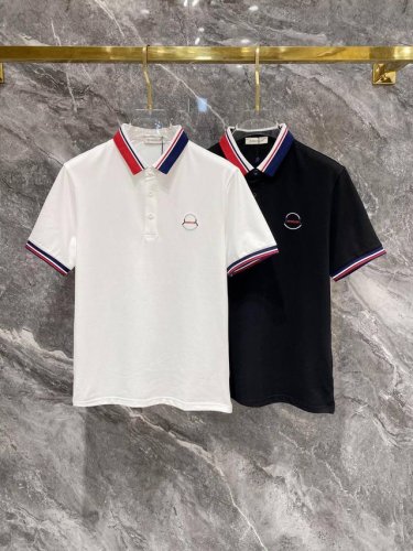 蒙口25Ss新款春夏短袖翻领T恤polo，最高版本客供定制高端朱地面料简单时尚款，拼色螺纹超级好看！胸前Mno字母刺绣经典Logo简单大方的款式！满满的高级感，