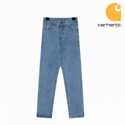 抢Carhartt Wip原单品质 款号：Ht011 上新！Carhartt Wip风美式复古宽松重磅水洗微锥工装牛仔裤，时髦精必备！ 原版定制Logo扣，质感
