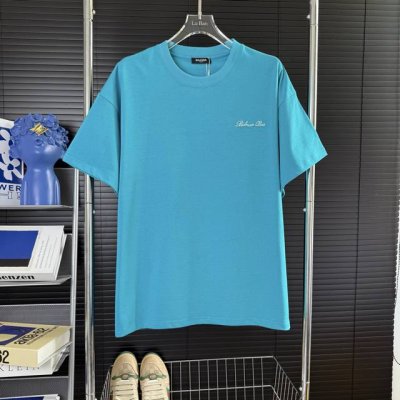 212 当天到货 现货现配 Balmain 巴尔曼25Ss简约品牌字母Logo前后刺绣标识短袖T恤 最高版本 原版面料 高版本 高品质 独家首发高定 面料采用2