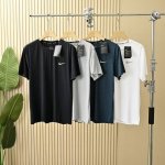 上新 耐克Nike夏季四色锦纶提花弹力 速干 冰丝爽滑轻薄T恤衫短袖 尺码:M,L,Xl,2Xl,3Xl, 颜色:白色,黑色 灰色 藏兰 高端面料 四色爆炸开抢