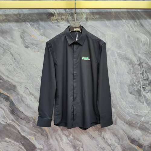古奇 Gucci 2025春夏新款长袖 衬衫 衬衣，高端版本！专柜定制面料 透气舒适度高，细节无可挑剔，品牌元素设计理念，体现高品质。手感细腻柔软！呈现休闲裁剪