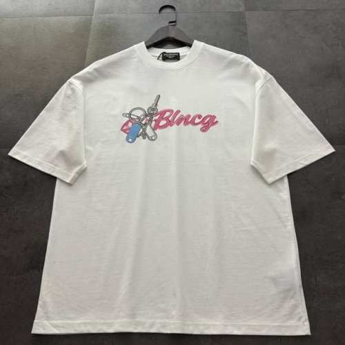 爆款推荐S～Xl Balenciaga巴黎世家2025新款铁塔钥匙扣短袖T恤 原版面料高版本高品质 网红明星同款 32支双纱250G水后精梳纯棉面料 高精度白墨