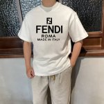 款号:F083 fendi 芬迪 25Ss 大师亲手设计潮牌新品印花圆领短袖T恤 春夏最新砖柜同步 Os落肩版型 - 260G双纱纯棉顶级面料 手感柔软 百分百