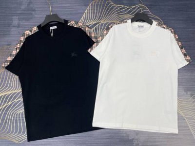 burberry巴宝莉2025春夏新款织带刺绣字母Logo圆领短袖T恤 高版本高版本 280克精棉面料 全网独家首发 百搭款细节处理完美 织带 进口高密度刺绣L