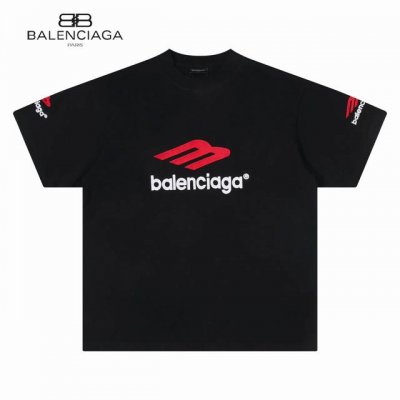 原单 款号：Bl088 上新 Balenciaga 巴黎世家Blcg 23Ss新款字母刺绣短袖- Balenciaga巴黎世家新款3B标Logo刺绣短袖T恤 采