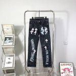 供 顶级版本 Chrome Hearts 克罗心最新款牛仔裤紫色 Matty Boy Sex Records 铆钉款工装牛仔裤裤Ch牛仔裤均需要成品水洗后再拆开