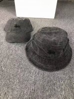 上新 Stussy 斯图西帆布涂层水洗灰渔夫帽 材质：帆布 工艺：水洗 尺寸：52-68Cm