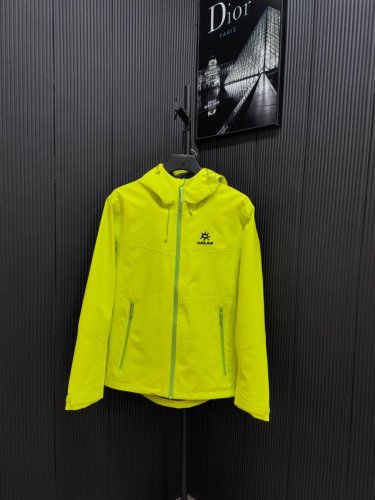 Logo刺绣 内里溢胶 Kailas 凯乐石户外压胶连帽冲锋衣V领登山透气防风防水硬壳冲锋衣 1凯乐石全新硬壳冲锋衣夹克，Gtx 户外防水硬壳向导级冲锋衣，机能