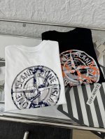 stone Island 石头岛 25Ss后背罗盘十字徽标印花情侣短袖T恤 小红书热门爆款，明星网红同款穿搭，男女日常通勤穿搭必备单品！ 高品质260克高克重双