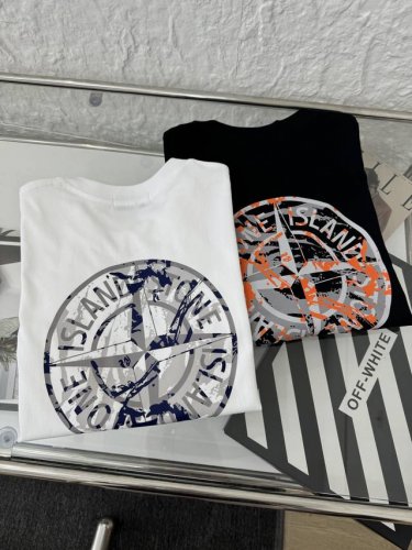 stone Island 石头岛 25Ss后背罗盘十字徽标印花情侣短袖T恤 小红书热门爆款，明星网红同款穿搭，男女日常通勤穿搭必备单品！ 高品质260克高克重双