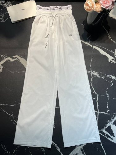 休闲裤 alo家25春夏新款Logo提花松紧织带字母印花休闲裤 颜色:2色 码数:Smlxl