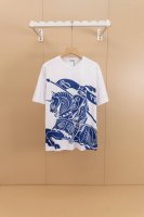 挂拍图 顶级版本 Burberry 巴宝莉 280克圆领短袖T恤 格纹战马图案标签印花 官方同步 1:1原版开模 时尚个性 百搭潮流 纯原品质 原版洗水面料 吊
