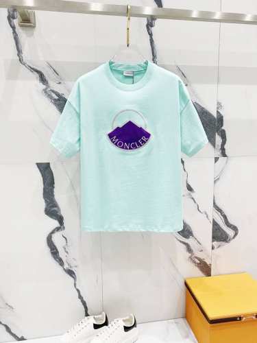 Moncler 蒙口 260克圆领短袖T恤 经典拼接贴布大标刺绣字母Logo 官方同步 高版本 高品质 时尚个性 百搭潮流 纯原品质 原版面料 吊牌 领标 水洗