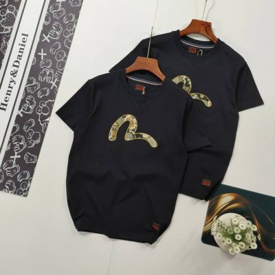 尺码S-2Xl 掌柜推荐 evisu 福神 新款男女同款织锦小海鸥贴布短袖T恤 原版面料高版本高品质 网红明星同款 正面以日本松柏与仙鹤图案织锦小海鸥贴布装饰
