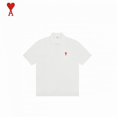 ami Paris 爱心刺绣Polo短袖 一款经典简约百搭的高级Polo，这种基础性的经典单品，绝对是你了解这个品牌的捷径，极简的风格构造 配置Ami家族经典的