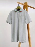 Gucci 古驰 2025Ss春夏新品 撞色翻领T恤，经典与舒适的融合 简约中尽显品牌格调。甄选优质珠地面料精心打造，其独特织法赋予面料立体纹理，不仅视觉上质感