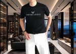 A*Mani 阿玛尼2025春夏新款原单男士圆领短袖T恤 高端定制 时尚百搭 柜台同步售卖 立体印胶字母Logo图案设计 客供定制进口天丝液氨棉面料，穿着亲肤舒