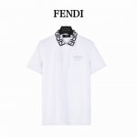fendi 芬迪 双F领口胸前刺绣字母短袖polo衫 采用100%棉双面珠地面料 拆解纱线分析 订织蜂窝四角网眼胚布 衣领为双系统提花定织扁机制成 有弹性 不变
