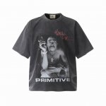 Vt960 图派克Tupac说唱歌手2pac联名primitive人像Big Face数码直喷印花复古水洗做旧短袖T恤 小领口设计 白墨数码直喷印花 高街复古重