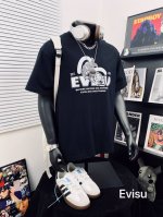 上新 Evisu 福神高版本渔翁小佛头印花男女休闲短袖T恤 不得不推荐一款非常受欢迎的硬货！360克双纱面料 有型 更有质感 夏季你需要这样一件超百搭的T恤看品