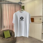 Lulu*露露乐蒙2025夏季新款 个性字母Logo印花 定制面料300G 短袖T恤 男女同款 尺码：S M L Xl Xxl 五个码 颜色：黑色 白色 粉红色
