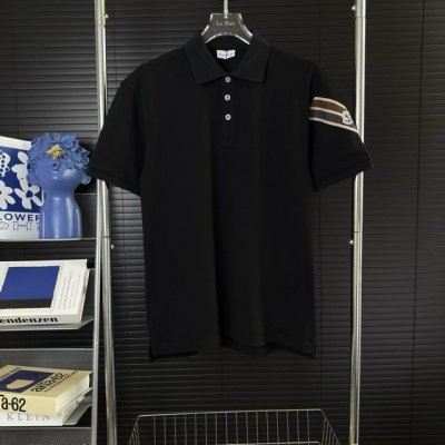 359 当天到货 现货现配 moncler 蒙口 手袖织带徽章拼织2025新款 定制小标字母Logo 休闲polo衫短袖 原版面料 高版本 高品质 对色定染面料